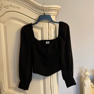 Wilfred Black Long Sleeve Blouse